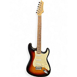 Used Johnson Double Cut 3 Color Sunburst Solid Body Electric Guitar