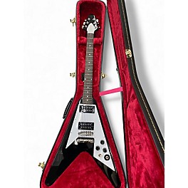 Used Epiphone KIRK HAMMETT 1979 Flying V Black and White Solid Body Electric Guitar