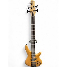 Used Ibanez SR605 5 String Natural Electric Bass Guitar