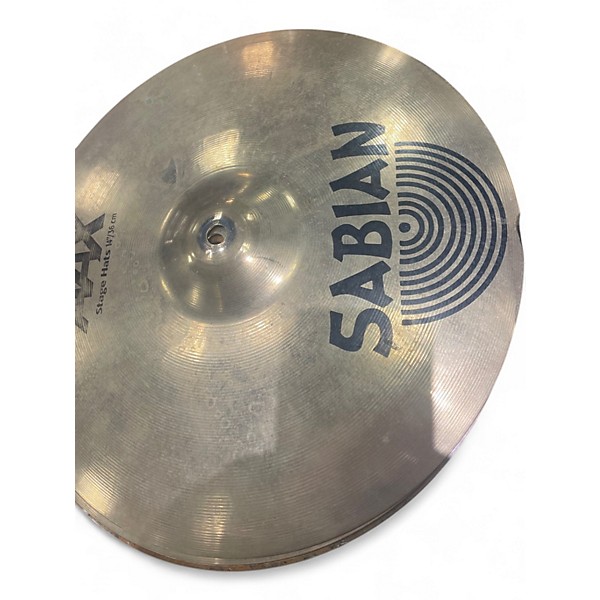Used SABIAN 14in AAX Stage Hi Hat Pair Cymbal