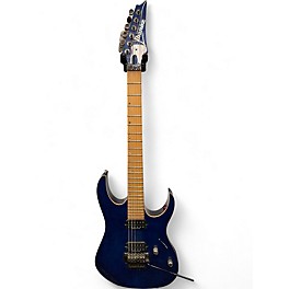 Used Ibanez premium rg920 qmz Blue Solid Body Electric Guitar