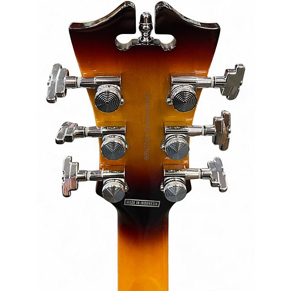 Used D'Angelico Premier Series DC 3 Color Sunburst Hollow Body Electric Guitar