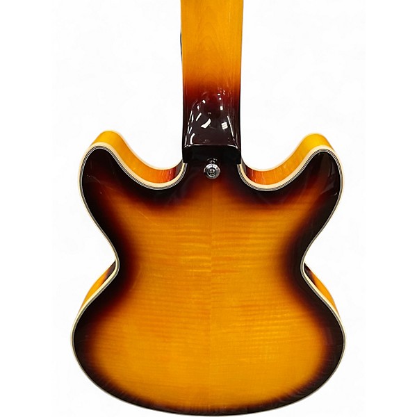 Used D'Angelico Premier Series DC 3 Color Sunburst Hollow Body Electric Guitar
