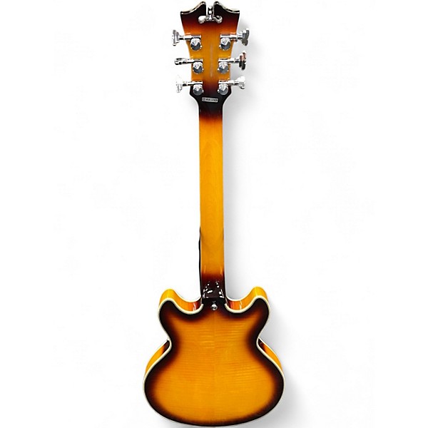 Used D'Angelico Premier Series DC 3 Color Sunburst Hollow Body Electric Guitar