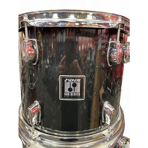 Used SONOR 5 Piece 503 Series Black Drum Kit