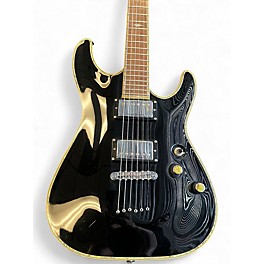 Used Schecter Guitar Research C1 ELITE Black Solid Body Electric Guitar