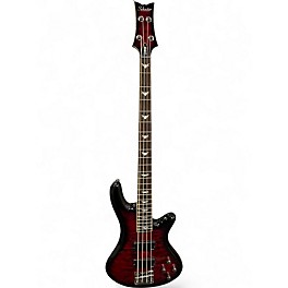 Used Schecter Guitar Research Omen Extreme 4 String Red Electric Bass Guitar