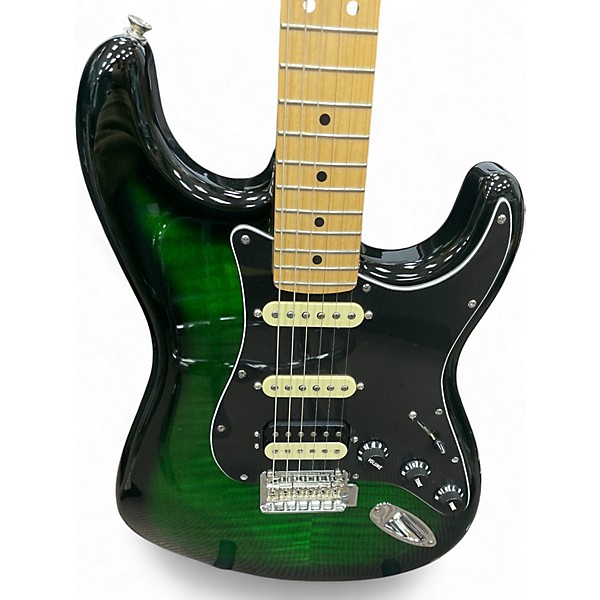 Used 2021 Fender Player Plus Stratocaster Plus Top HSS Greenburst Solid Body Electric Guitar