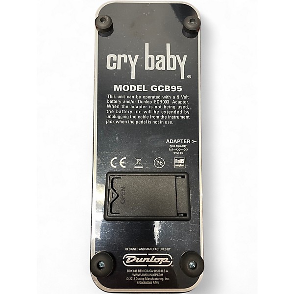 Used Dunlop GCB95 Original Crybaby Wah Effect Pedal