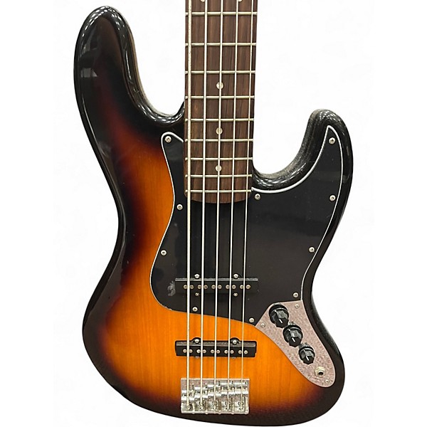 Used Squier Affinity Jazz Bass V 5 String 2 Color Sunburst Electric Bass Guitar