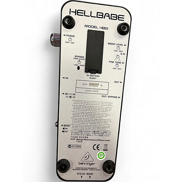 Used Behringer HB01 Hellbabe Optical Wah Effect Pedal