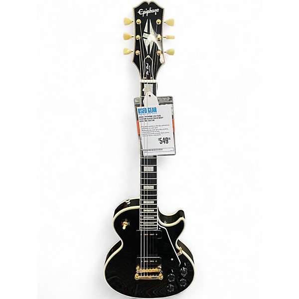 Used Epiphone Les Paul Custom Black Solid Body Electric Guitar