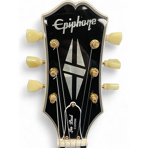 Used Epiphone Les Paul Custom Black Solid Body Electric Guitar