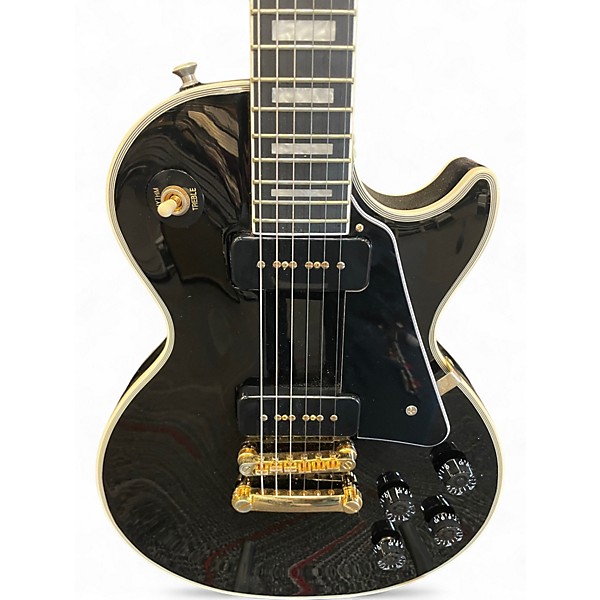 Used Epiphone Les Paul Custom Black Solid Body Electric Guitar