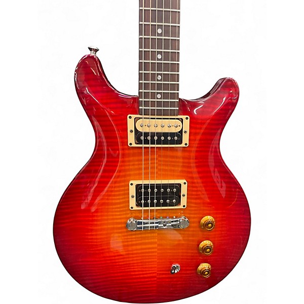 Used Hamer Studio Archtop Cherry Burst Flamed Maple Solid Body Electric Guitar