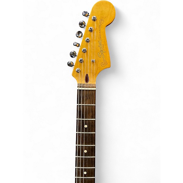 Used Fender Jazzmaster WHITE AND GOLD Solid Body Electric Guitar