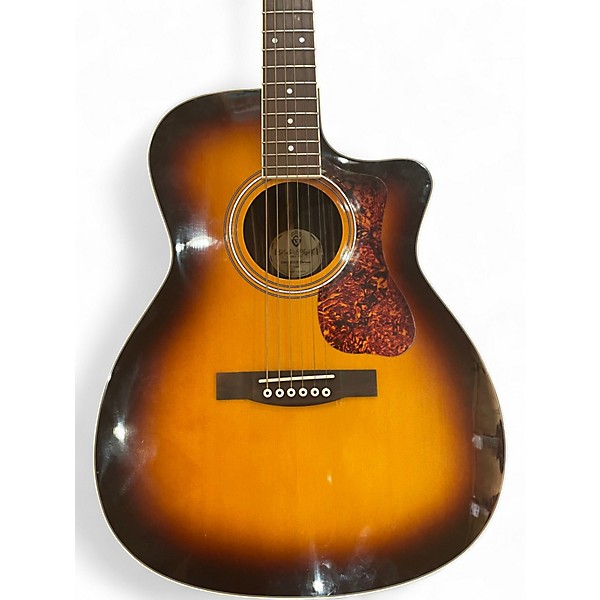Used Guild OM-260CE Sunburst Acoustic Electric Guitar