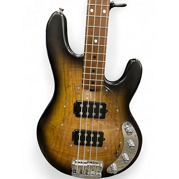 Used Sterling by Music Man Ray34 NATURAL BURL SATIN Electric Bass Guitar