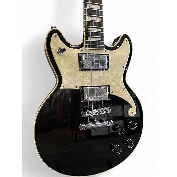 Used D'Angelico Premier Series Brighton Black Flake Solid Body Electric Guitar