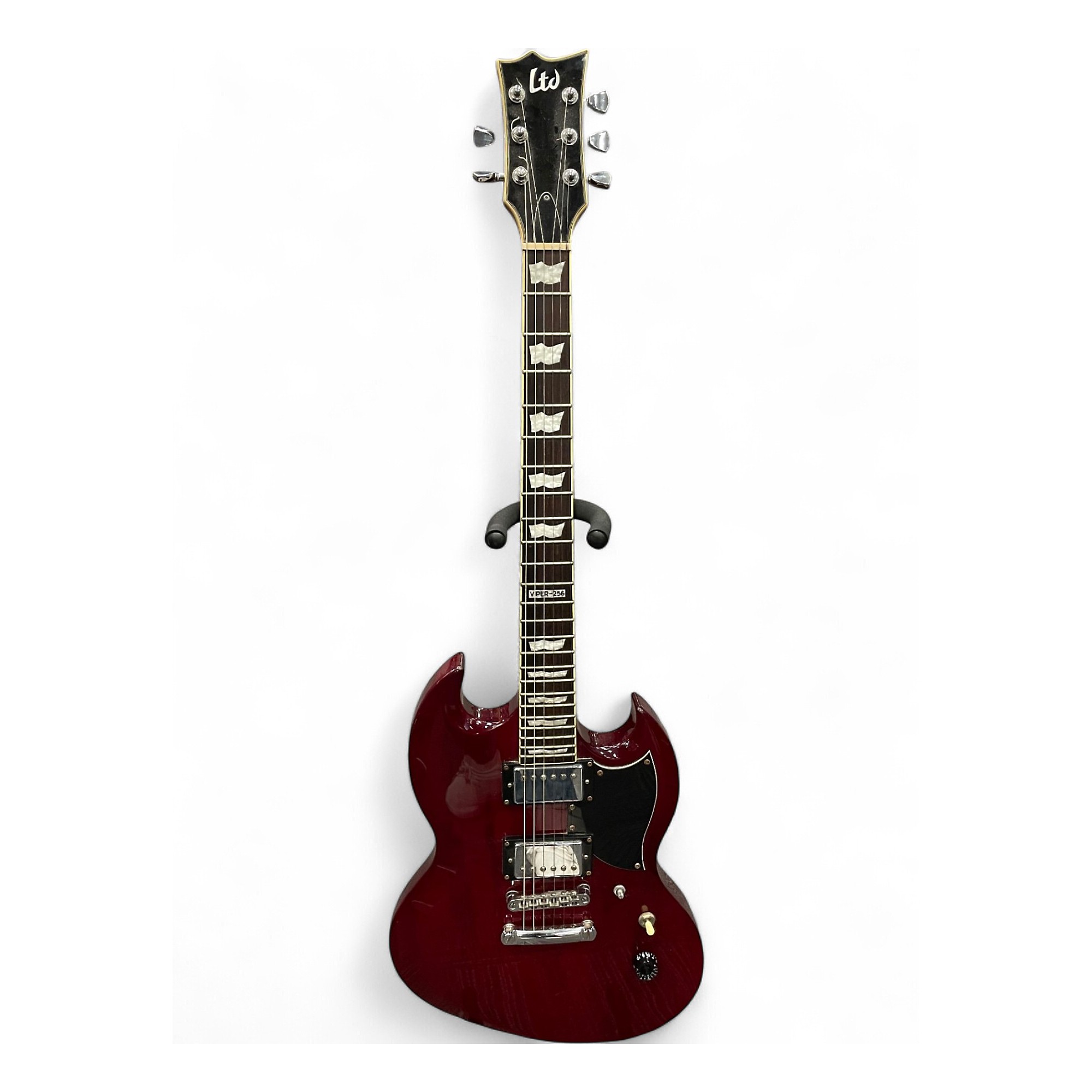 Used ESP LTD Viper 256 Red Solid Body Electric Guitar Red