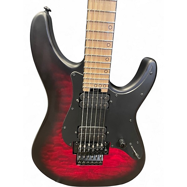 Used Schecter Guitar Research Miles Dimitri Baker Crimson Red Burst Solid Body Electric Guitar
