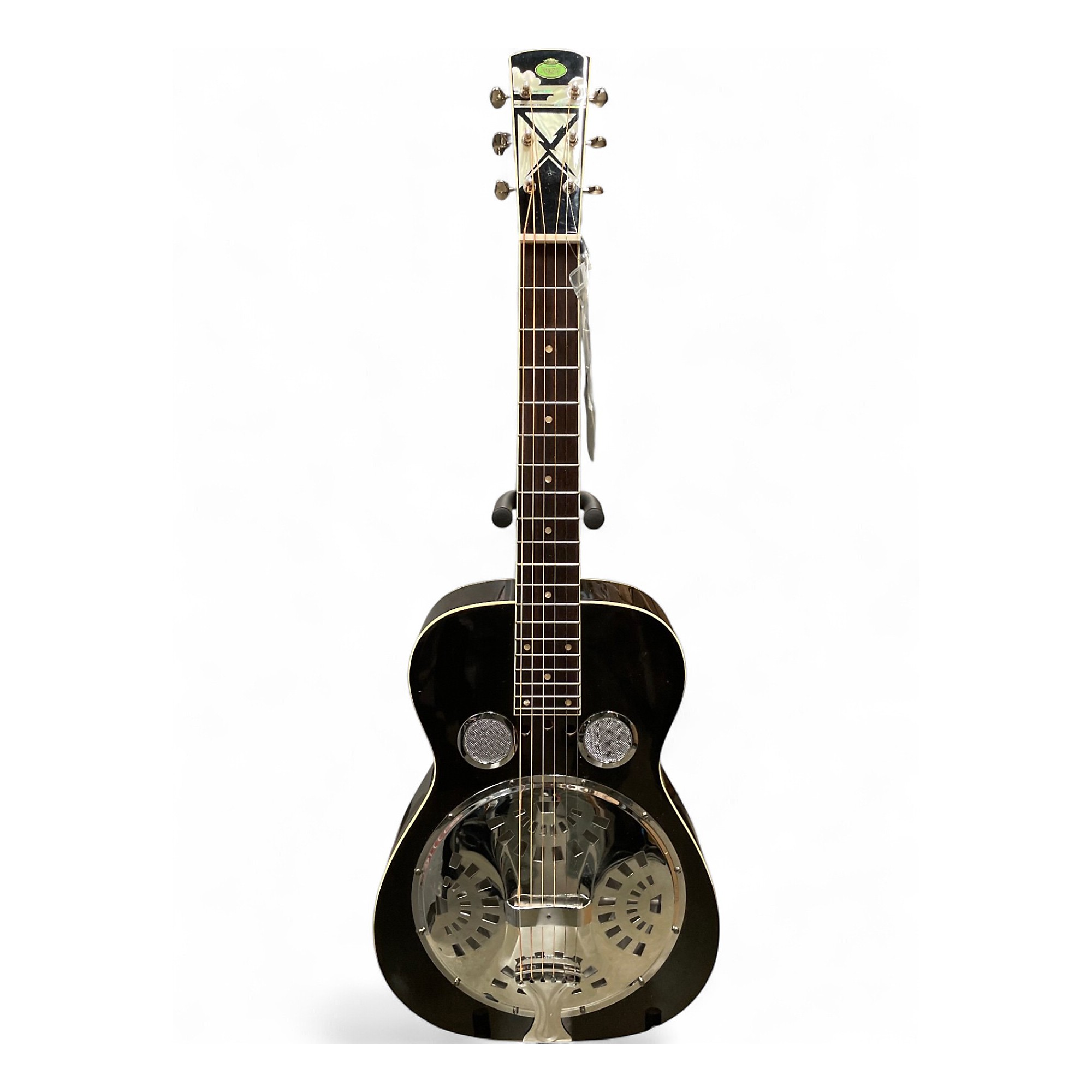 Used Regal RD52 Lightning Square Neck Trans Black Resonator Guitar