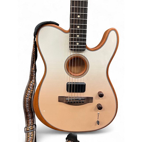 Used Fender FINNEAS Acoustasonic Telecaster Cappuccino Fade Acoustic Electric Guitar