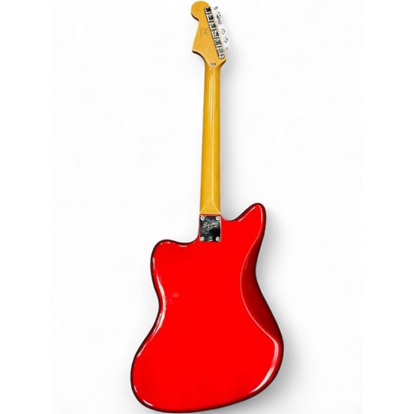 Used Squier DELUXE ST JAZZMASTER Candy Apple Red Metallic Solid Body Electric Guitar