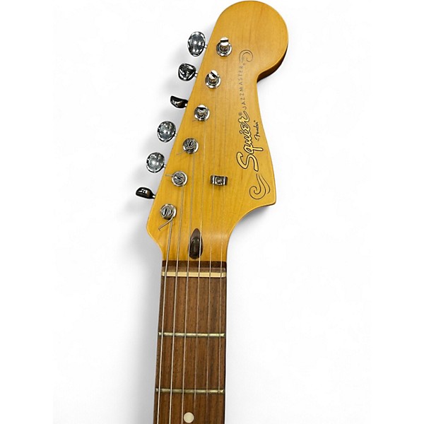 Used Squier DELUXE ST JAZZMASTER Candy Apple Red Metallic Solid Body Electric Guitar
