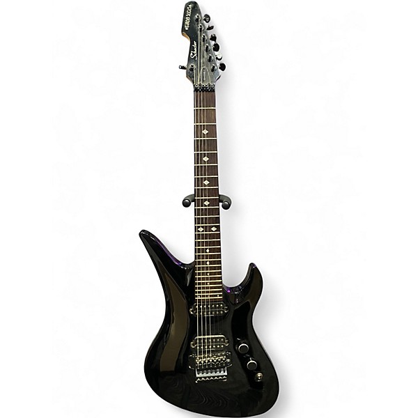 Used Schecter Guitar Research DIAMOND A 7+ Black Solid Body Electric Guitar