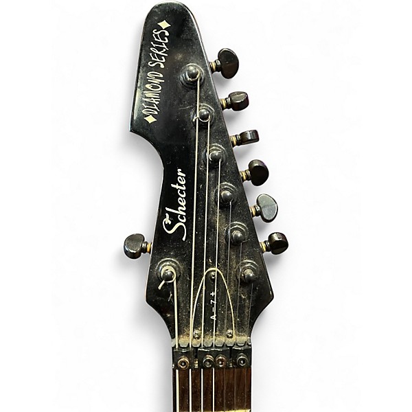 Used Schecter Guitar Research DIAMOND A 7+ Black Solid Body Electric Guitar