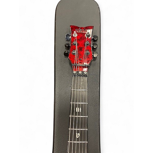 Used Schecter Guitar Research HELLRAISER SOLO APOCALYPSE Trans Red Solid Body Electric Guitar