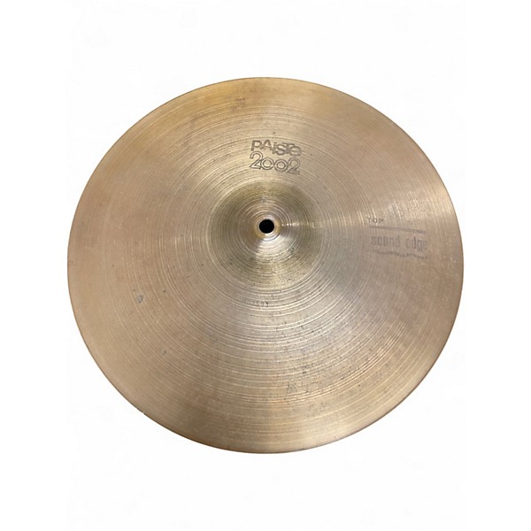 Used 1978 Paiste 14in 2002 Sound Edge Hi Hat Pair Cymbal
