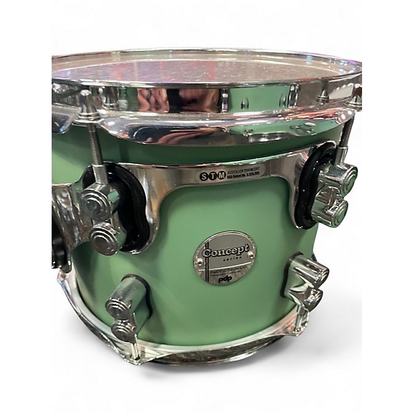 Used PDP by DW 7 Piece Concept Series Seafoam Green Drum Kit