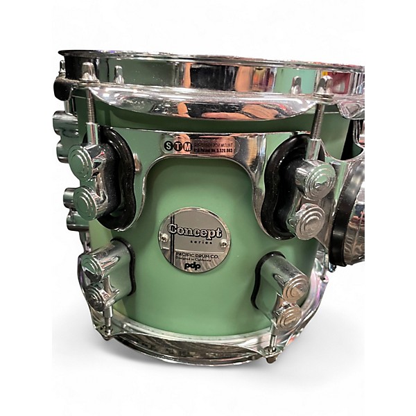 Used PDP by DW 7 Piece Concept Series Seafoam Green Drum Kit