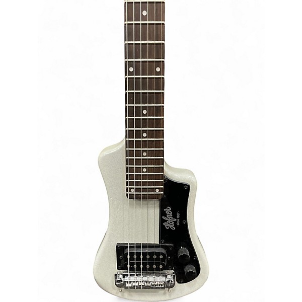 Used Hofner Contemporary Series Shorty Silver Sparkle Electric Guitar