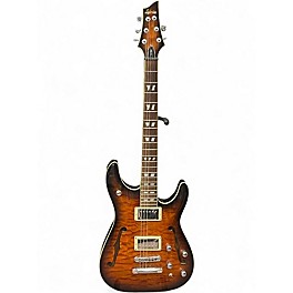 Used Schecter Guitar Research C1 E/A Sunburst Hollow Body Electric Guitar
