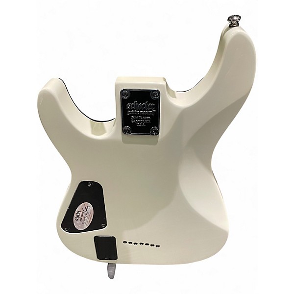 Used Schecter Guitar Research Demon 7 String White Solid Body Electric Guitar
