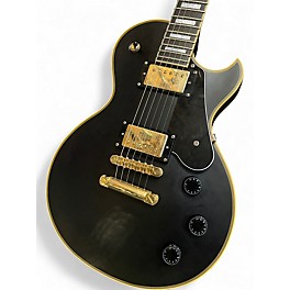 Used Schecter Guitar Research SOLO II-CUSTOM Black and Gold Solid Body Electric Guitar