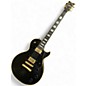 Used Schecter Guitar Research SOLO II-CUSTOM Black and Gold Solid Body Electric Guitar