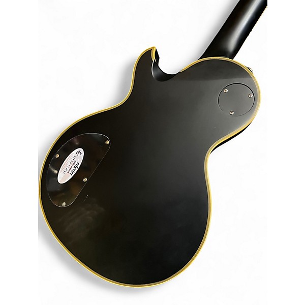 Used Schecter Guitar Research SOLO II-CUSTOM Black and Gold Solid Body Electric Guitar