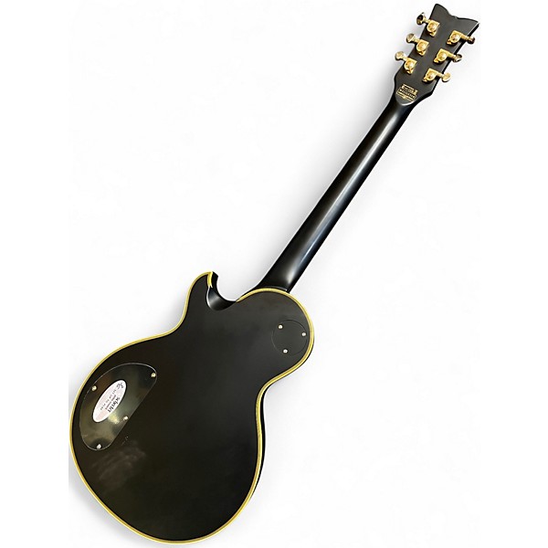 Used Schecter Guitar Research SOLO II-CUSTOM Black and Gold Solid Body Electric Guitar