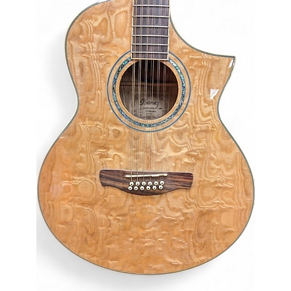 Used Ibanez ew2012ase Natural 12 String Acoustic Electric Guitar