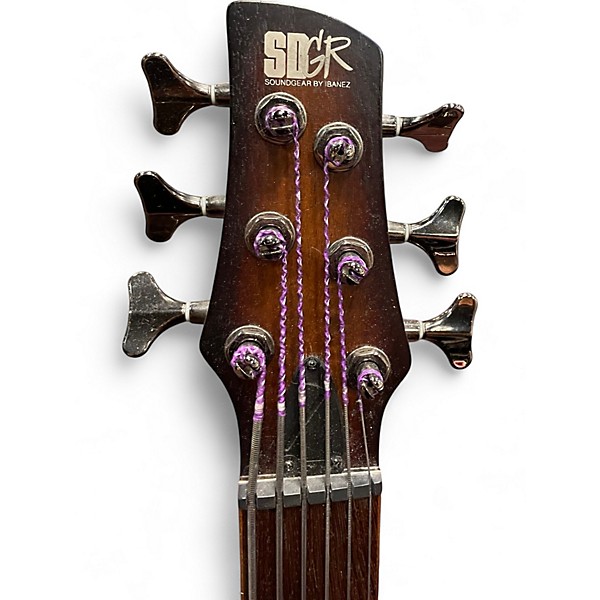Used Ibanez SRF706 VIOLIN BURST Electric Bass Guitar