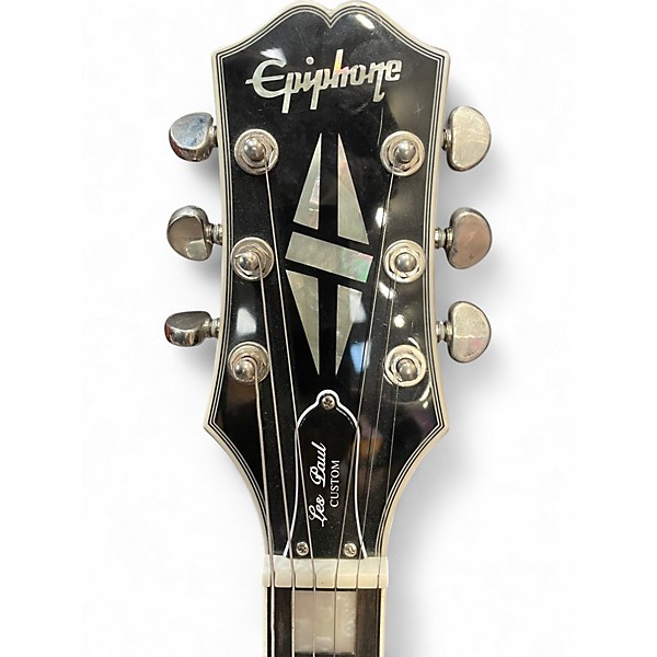 Used Epiphone Les Paul Custom Silverburst Solid Body