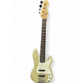 Used Squier Precision Bass 5 String Gold Electric Bass Guitar