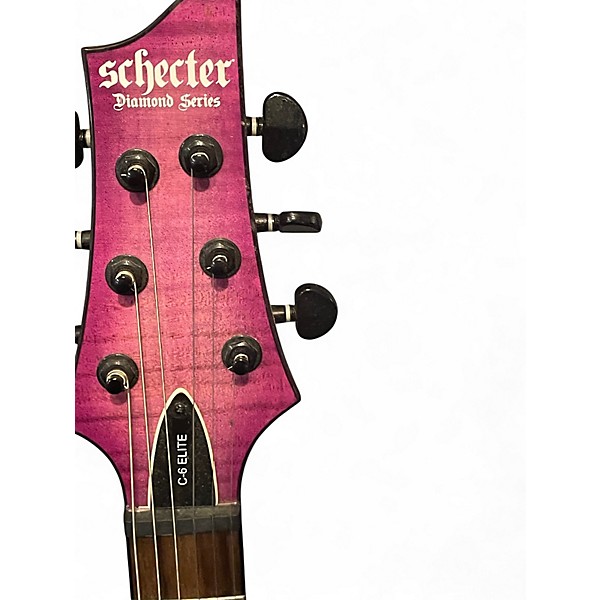 Used Schecter Guitar Research C-6 Elite Magenta Solid Body Electric Guitar