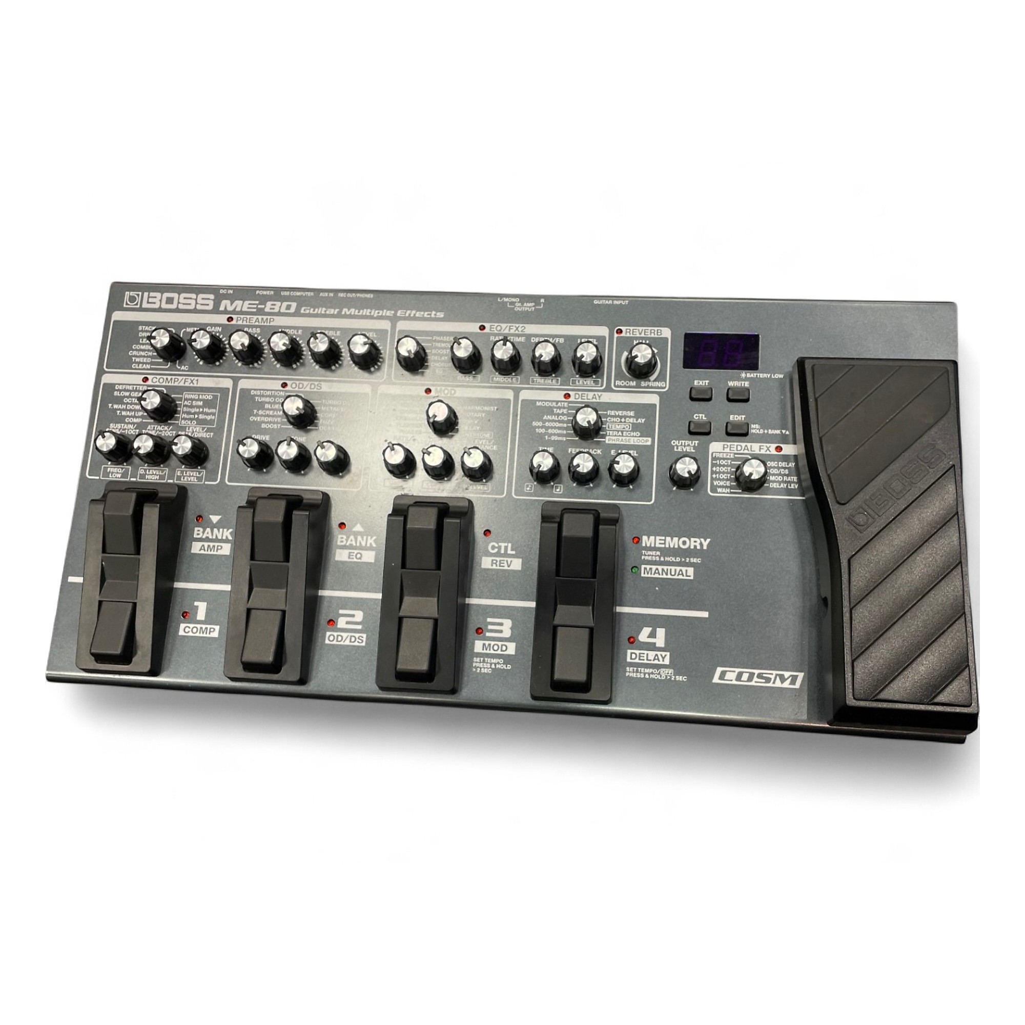 BOSS ME-80 Guitar Multiple Effectsアダプター付 Used BOSS ME80 Guitar Multi Effect Processor | Guitar Center