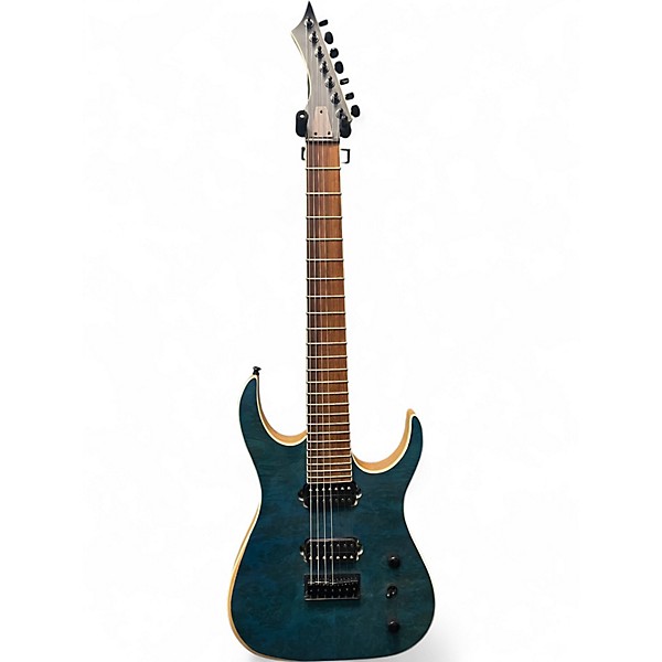 Used Zuwei CUSTOM 7 HH Blue Solid Body Electric Guitar