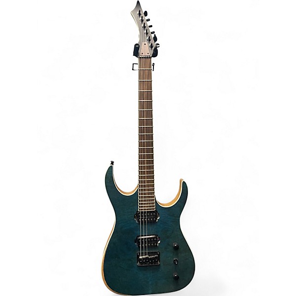 Used Zuwei CUSTOM 6 HH Blue Solid Body Electric Guitar